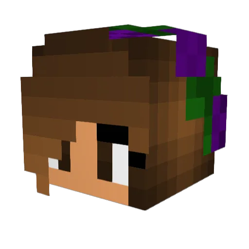 Wittl3 Minecraft avatar head, 3D render