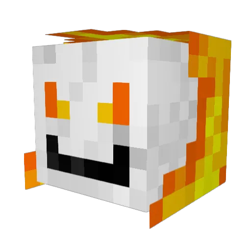 Wittmen Minecraft avatar head, 3D render