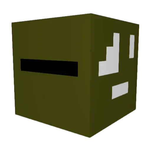 WittyClay7 Minecraft avatar head, 3D render