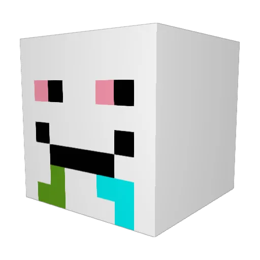 WittyClock95 Minecraft avatar head, 3D render