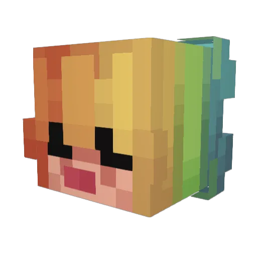 Witty_69 Minecraft avatar head, 3D render