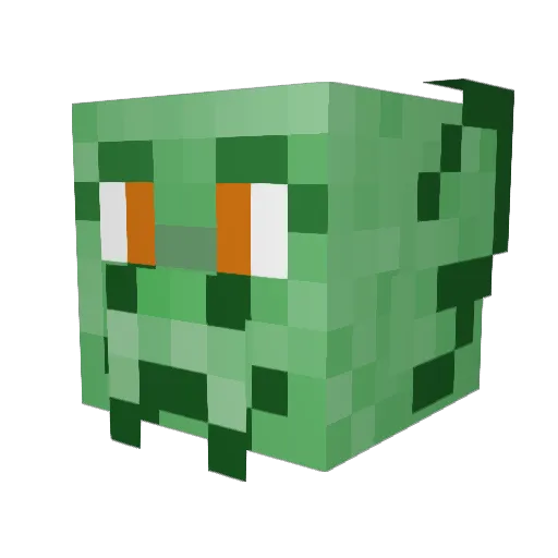 Witzkoboldo Minecraft avatar head, 3D render