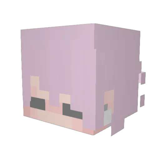 WitzyWonderz Minecraft avatar head, 3D render