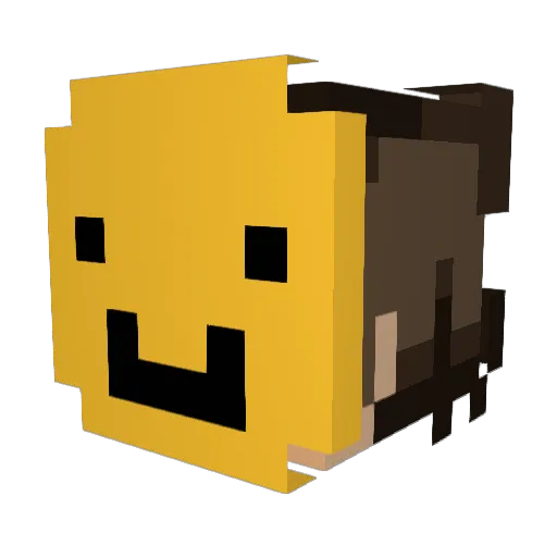 Wivings Minecraft avatar head, 3D render