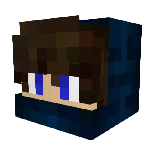 WiweWoter Minecraft avatar head, 3D render