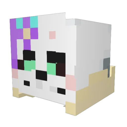 WixCraft Minecraft avatar head, 3D render