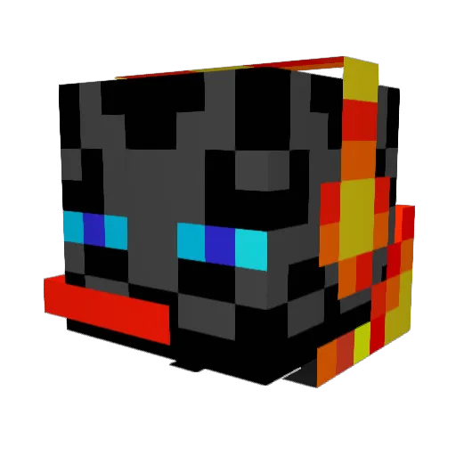 Wixchern Minecraft avatar head, 3D render