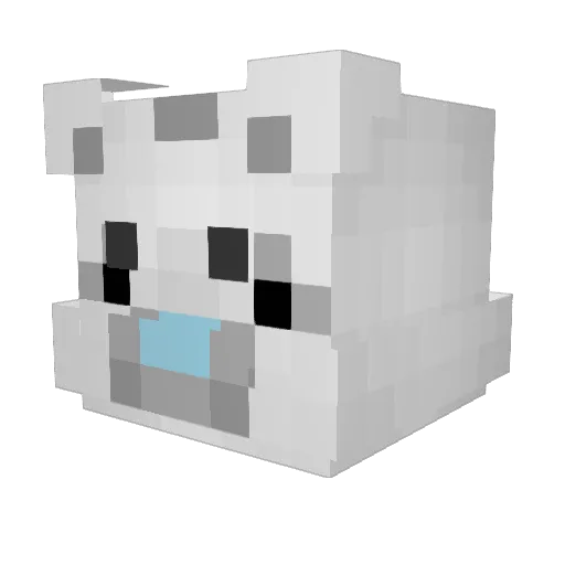 Wixterium Minecraft avatar head, 3D render
