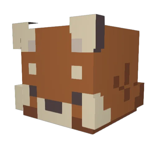 WixyOriginal Minecraft avatar head, 3D render