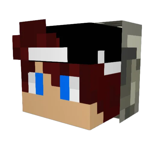 Wixzzo Minecraft avatar head, 3D render