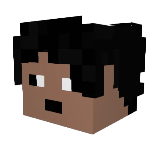 Wiz4rd_g Minecraft avatar head, 3D render