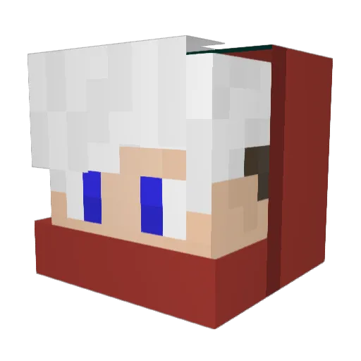 WizGard Minecraft avatar head, 3D render