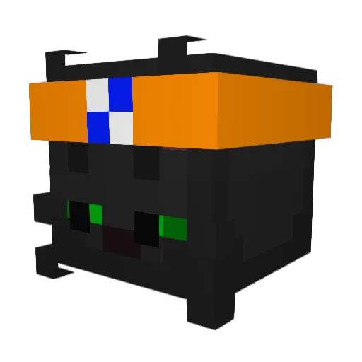 WizMarciYT Minecraft avatar head, 3D render