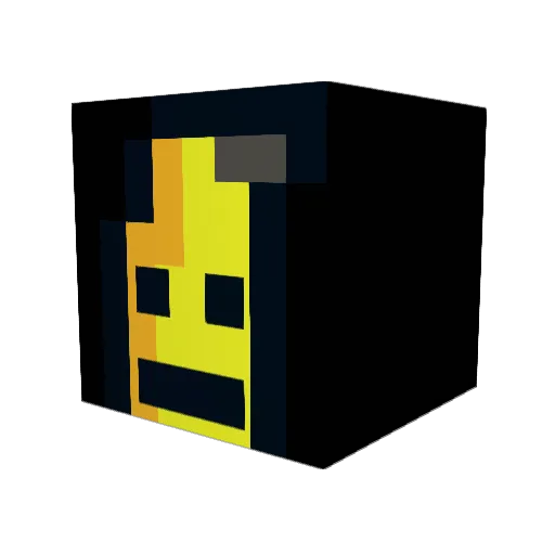 WizTheBot Minecraft avatar head, 3D render