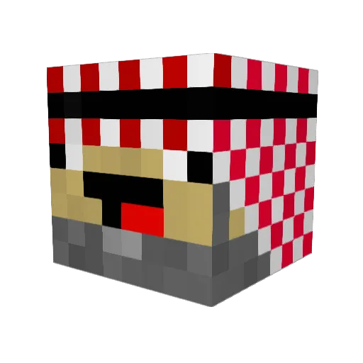 WizTheKid Minecraft avatar head, 3D render