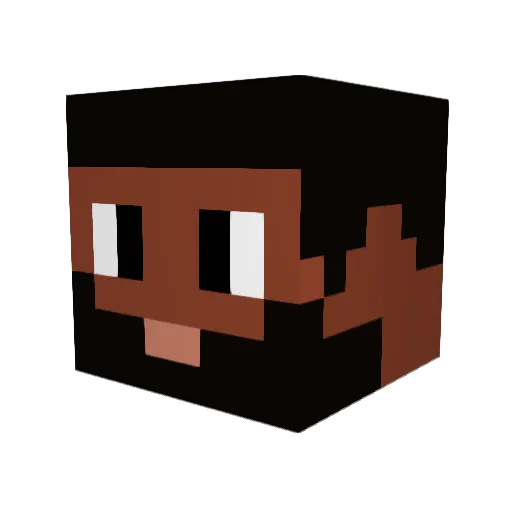 Wiz_Dumb Minecraft avatar head, 3D render