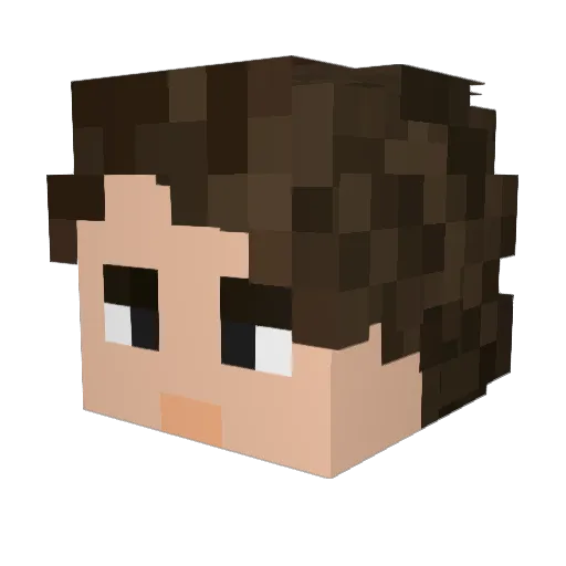 Wizard2B Minecraft avatar head, 3D render