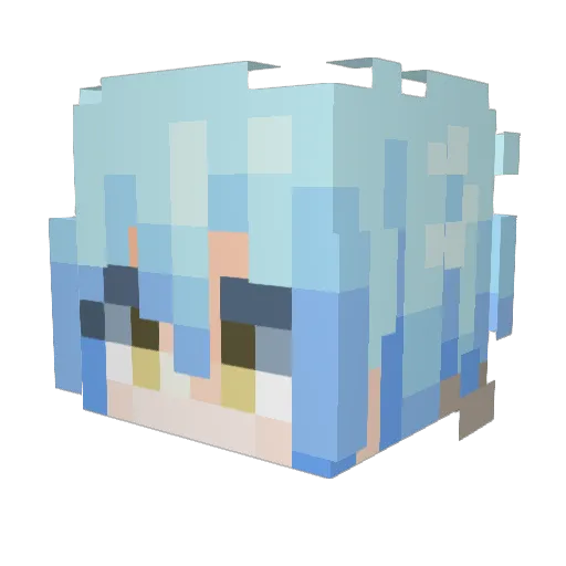 Wizard775 Minecraft avatar head, 3D render