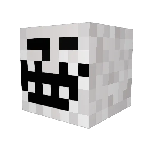 WizardAbo Minecraft avatar head, 3D render