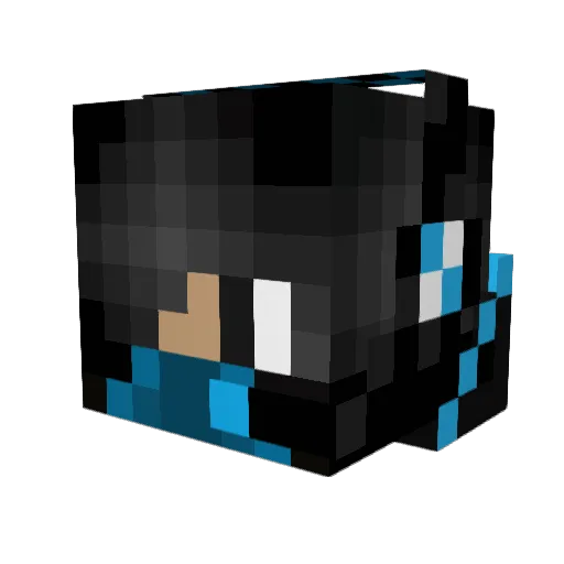 WizardH5 Minecraft avatar head, 3D render