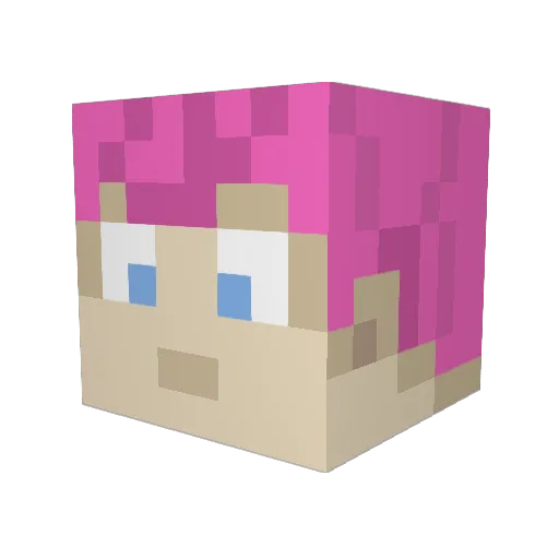 WizardMonty Minecraft avatar head, 3D render
