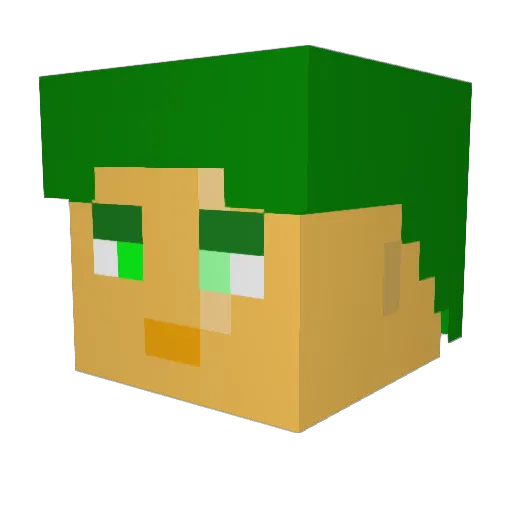 WizardSong Minecraft avatar head, 3D render