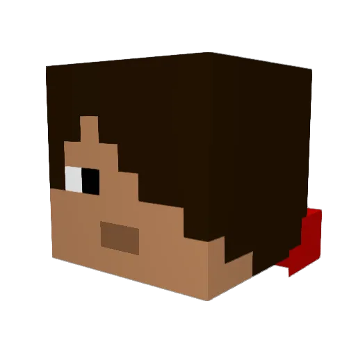 WizardWheel5752 Minecraft avatar head, 3D render