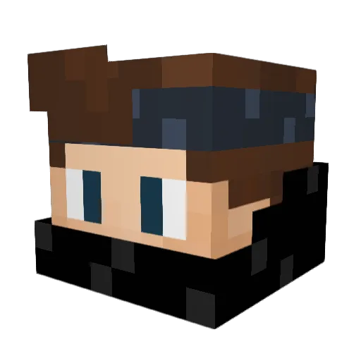 WizardYasser Minecraft avatar head, 3D render