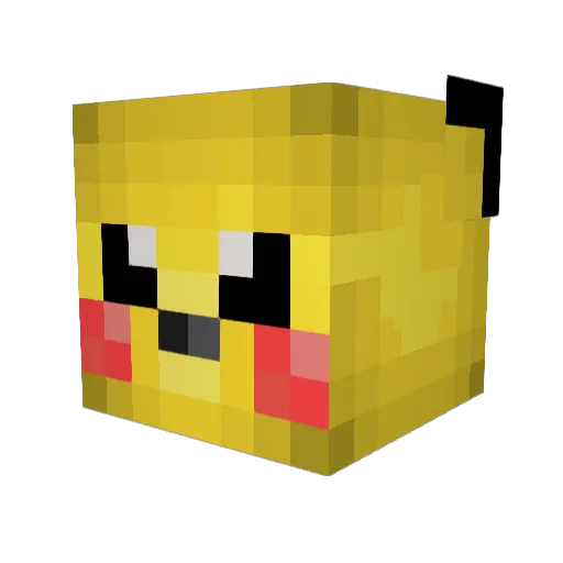 Wizard_Pikachu Minecraft avatar head, 3D render
