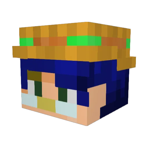WizardsMossJar Minecraft avatar head, 3D render