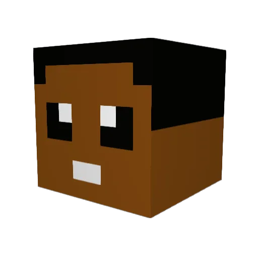 Wizkidd93 Minecraft avatar head, 3D render