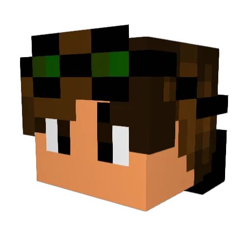 Wiznerd Minecraft avatar head, 3D render