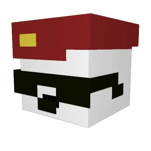 Wizpo Minecraft avatar head, 3D render