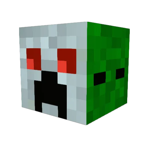 Wizrd_Merlin Minecraft avatar head, 3D render