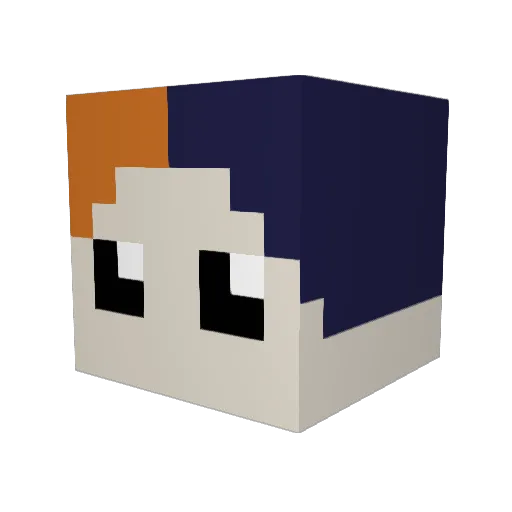 WizyHG Minecraft avatar head, 3D render