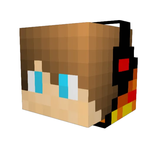 WizzBro_cz Minecraft avatar head, 3D render