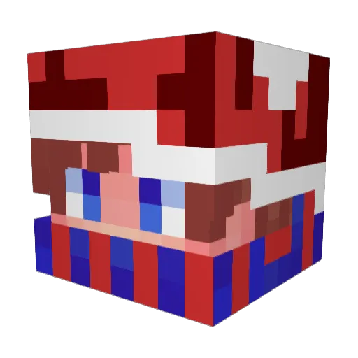 Wizza_ Minecraft avatar head, 3D render