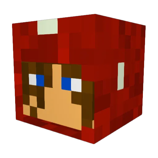 Wizzle86 Minecraft avatar head, 3D render