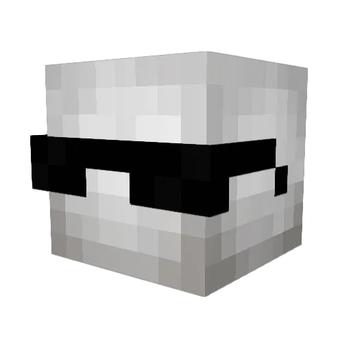 WizzyCook Minecraft avatar head, 3D render