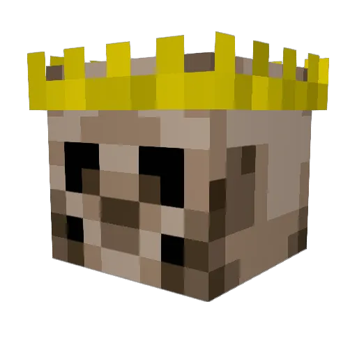 Wizzzarrrd Minecraft avatar head, 3D render