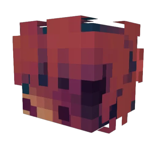 WjjR Minecraft avatar head, 3D render