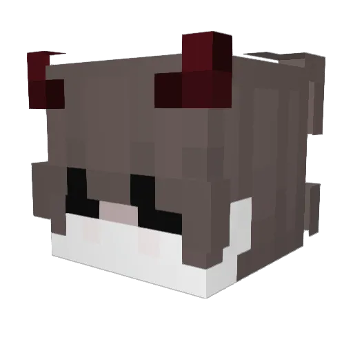 Wjudep Minecraft avatar head, 3D render