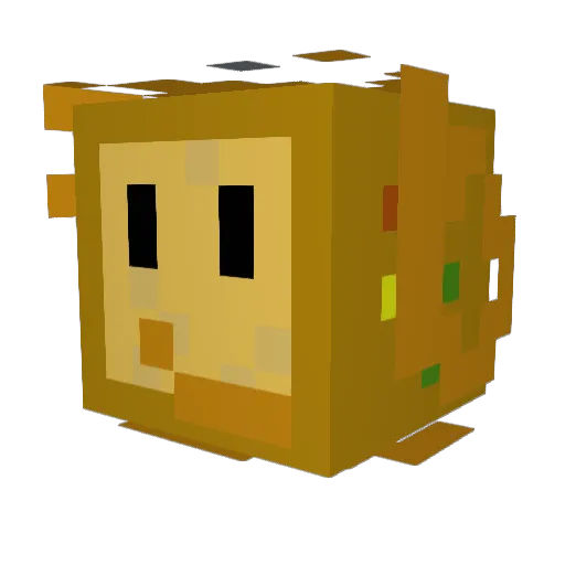 WlBBLE Minecraft avatar head, 3D render