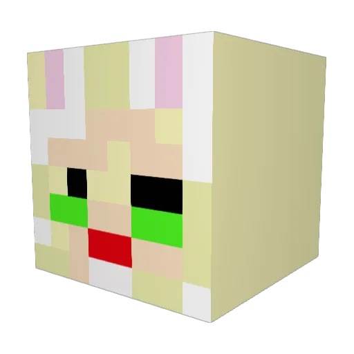 Wlals8888 Minecraft avatar head, 3D render