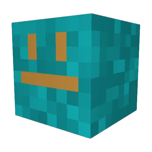 Wleonz Minecraft avatar head, 3D render
