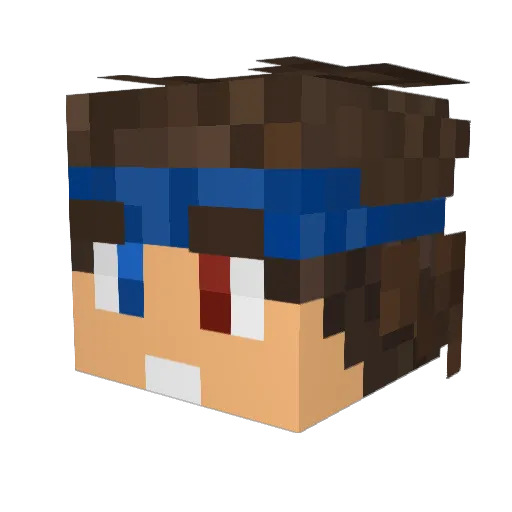 Wlinturn Minecraft avatar head, 3D render