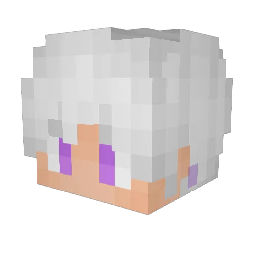 Wlissis Minecraft avatar head, 3D render