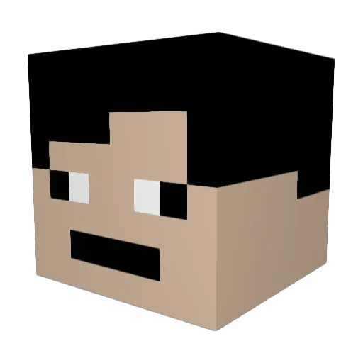 WlodarJr Minecraft avatar head, 3D render