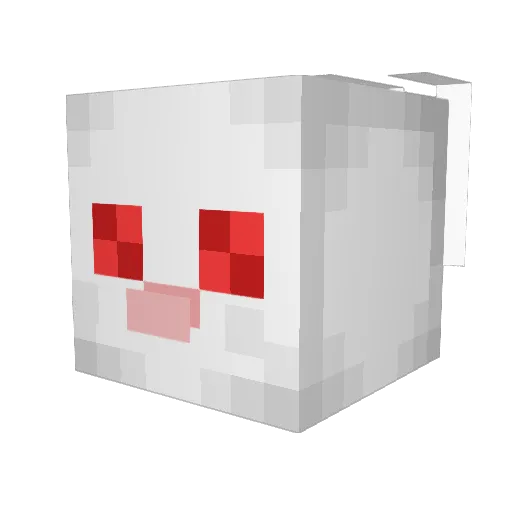 Wloppy Minecraft avatar head, 3D render