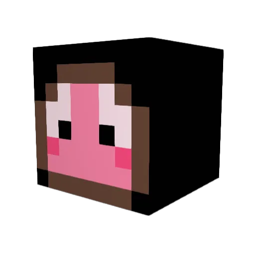 Wlosy11 Minecraft avatar head, 3D render
